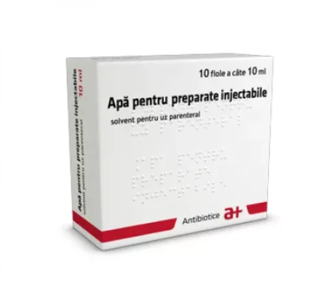 Apa distilata pentru preparate injectabile, 10ml x 10 fiole, Antibiotice