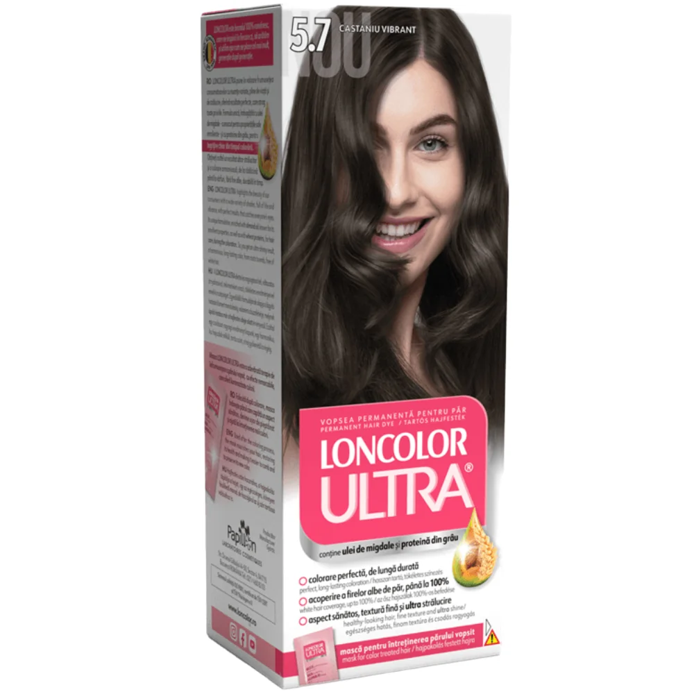 Vopsea de par permanenta Ultra Nr. 5.7, 110ml, Loncolor