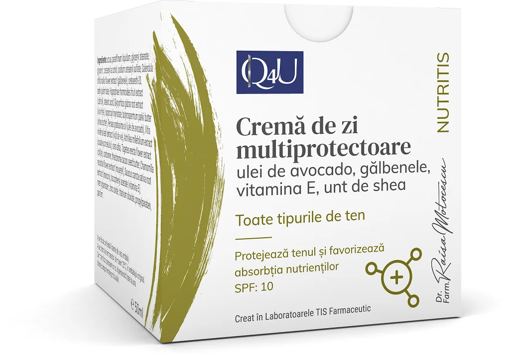 Crema de zi multiprotectoare Q4U, 50ml, Tis Farmaceutic