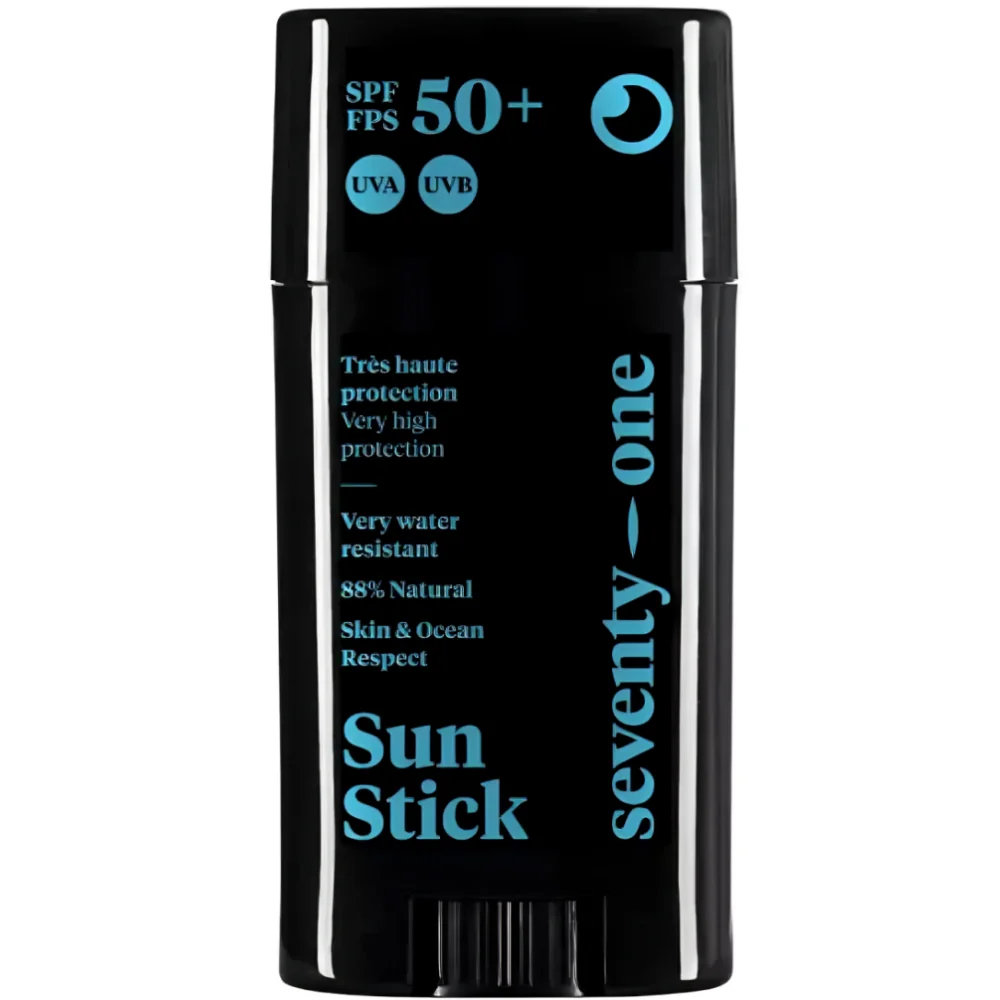 Stick de protectie solara pentru fata rezistent la apa cu SPF 50+ Sun Stick, 15g, Seventy One Percent