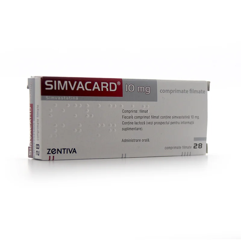 Simvacard 10mg, 28 comprimate filmate, Zentiva