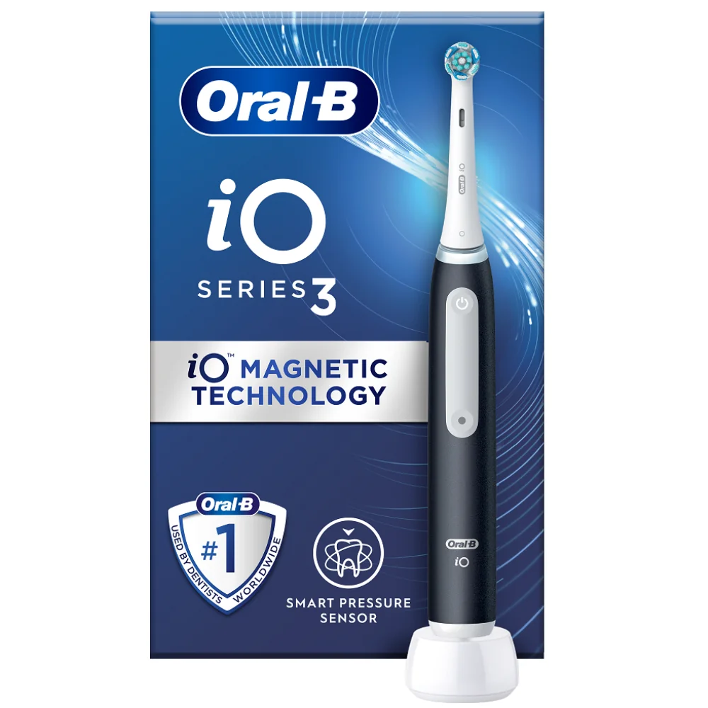 Periuta de dinti electrica cu un capat de periaj iO3 Negru, 1 bucata, Oral-B