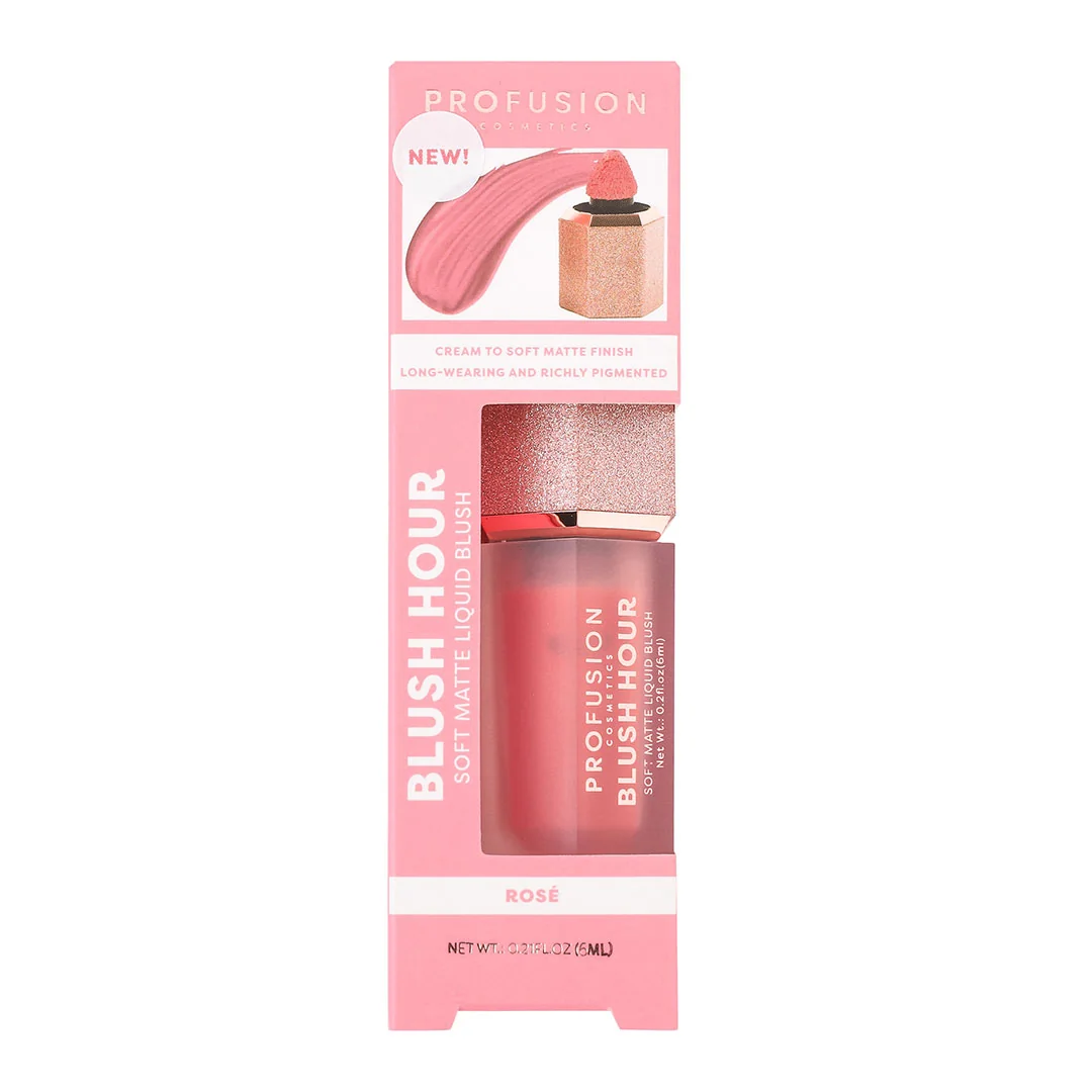 Blush lichid mat delicat Blush Hour Rose, 6ml, Profusion Cosmetics 