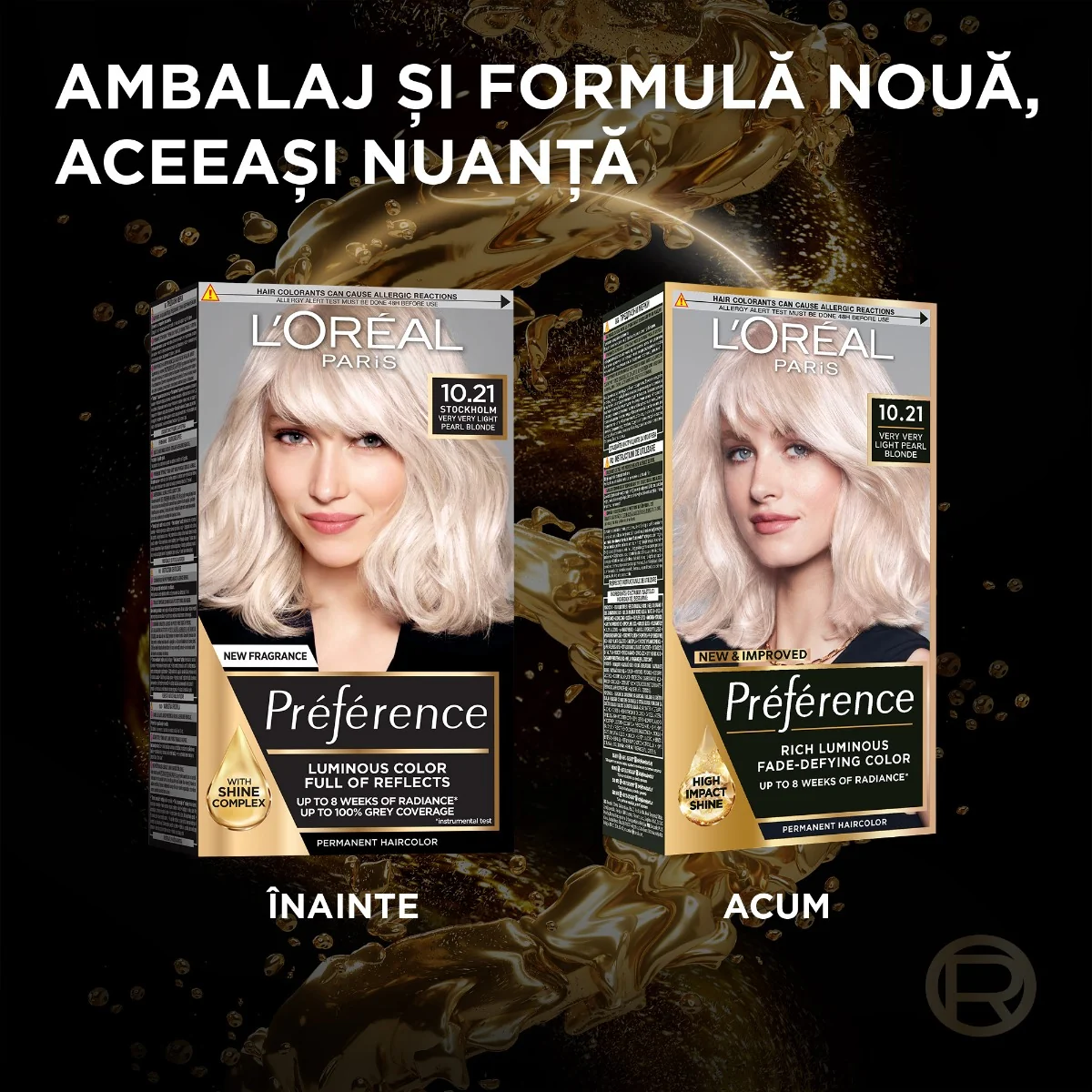 Vopsea de par permanenta cu amoniac Preference 10.21 Stockholm, 174ml, L'Oreal Paris 