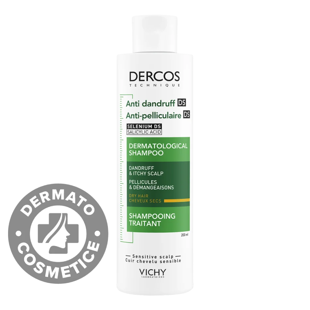 Sampon anti-matreata pentru par uscat Dercos, 200ml, Vichy