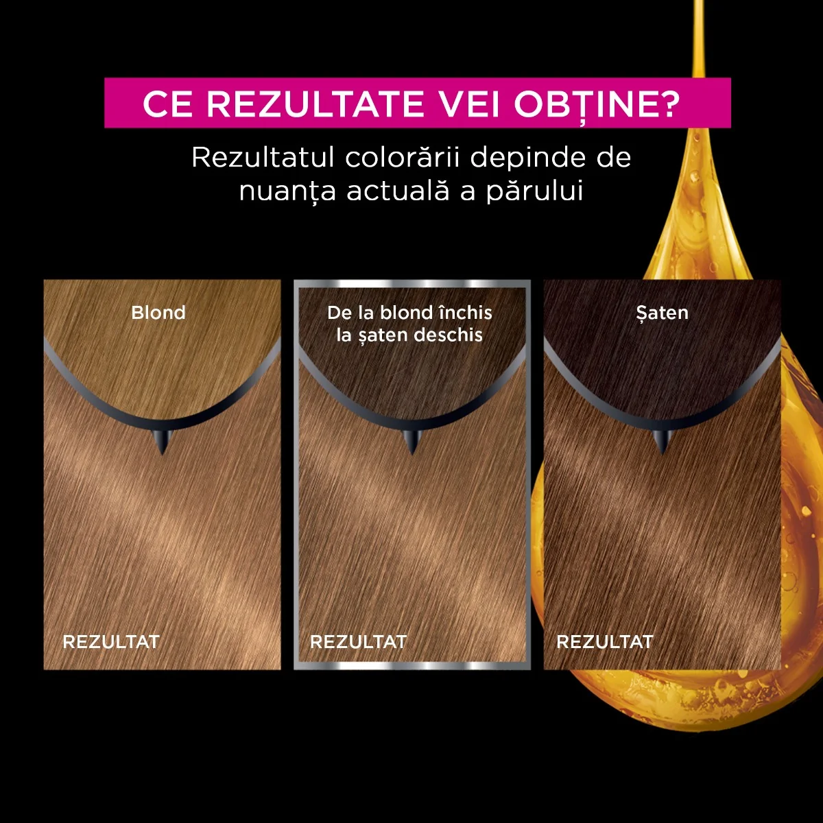 Vopsea de par permanenta fara amoniac 7.0 Dark Blonde Olia, 174ml, Garnier 