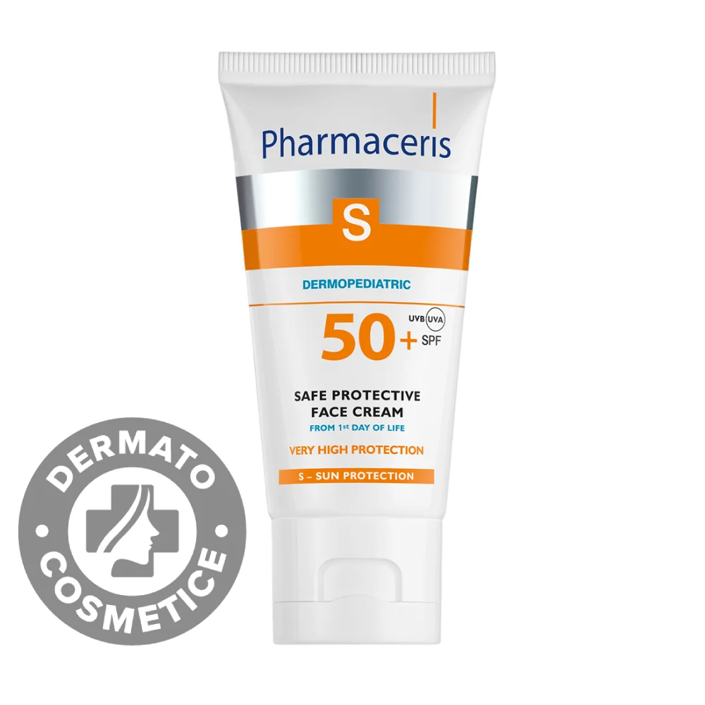 Crema de fata cu protectie solara pentru nou nascuti SPF50+ S, 50ml, Pharmaceris