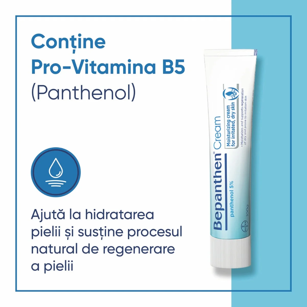 Crema cu 5% panthenol Bepanthen, 100g, Bayer 