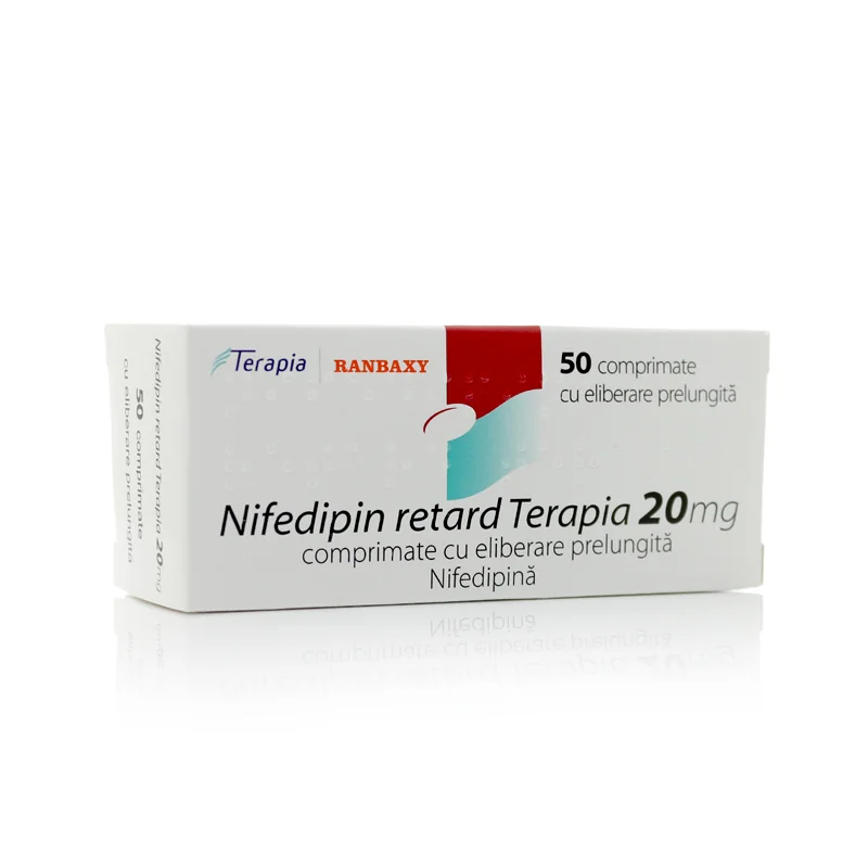 Nifedipin Retard 20mg, 50 comprimate cu eliberare prelungita, Terapia