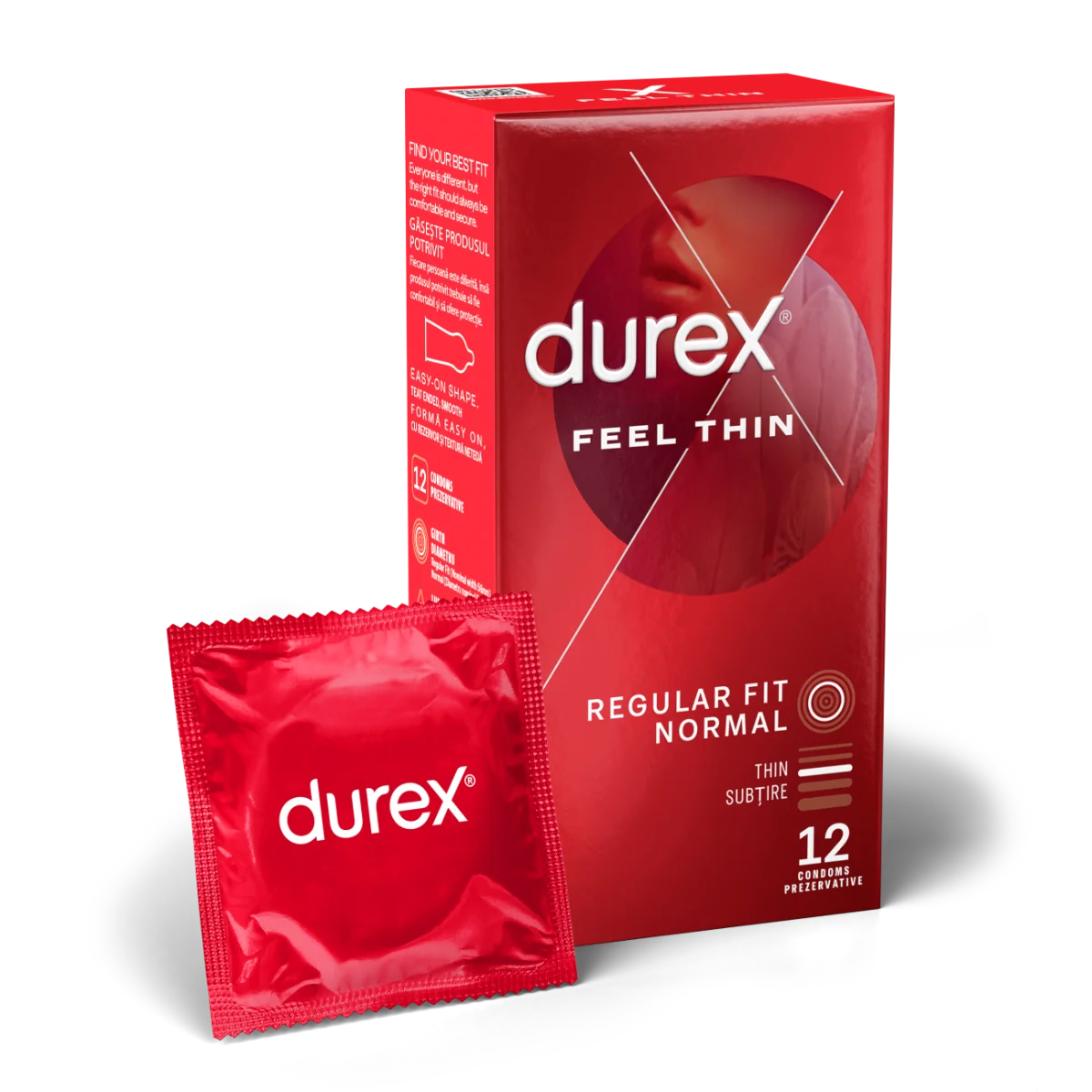 Prezervative Feel Thin, 12 bucati, Durex 