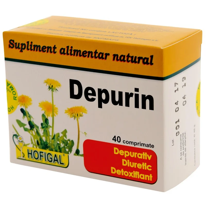 Depurin, 40 comprimate, Hofigal