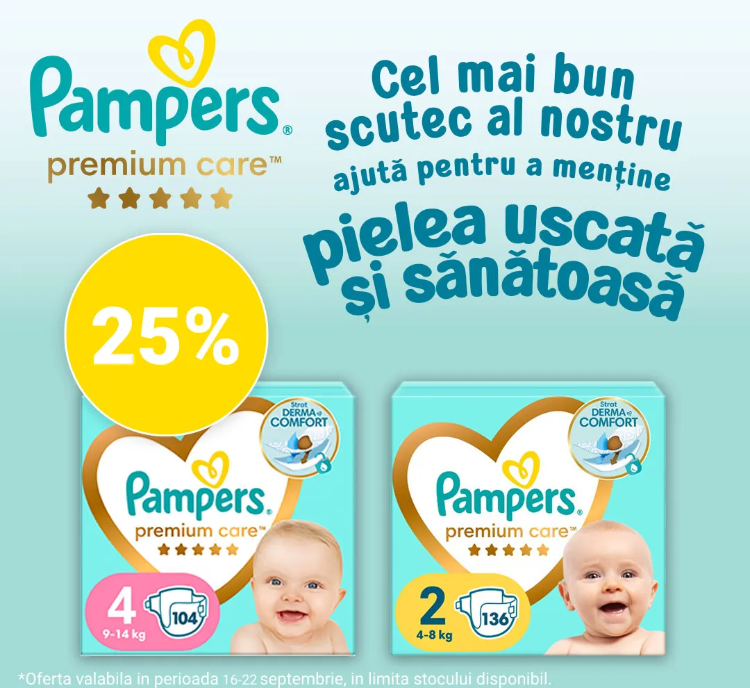 Max Deals Septembrie 2024 Pampers premium XXL mega box