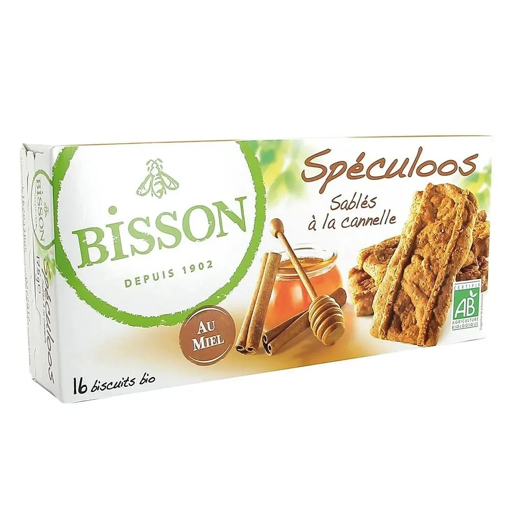 Biscuiti eco cu miere si scortisoara Speculoos, 175g, Bisson