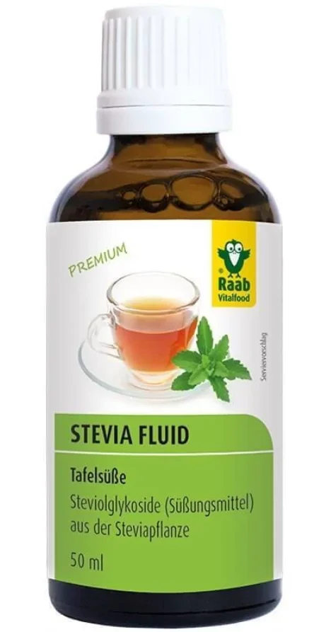 Indulcitor lichid premium Stevia, 50ml, Raab Vitalfood