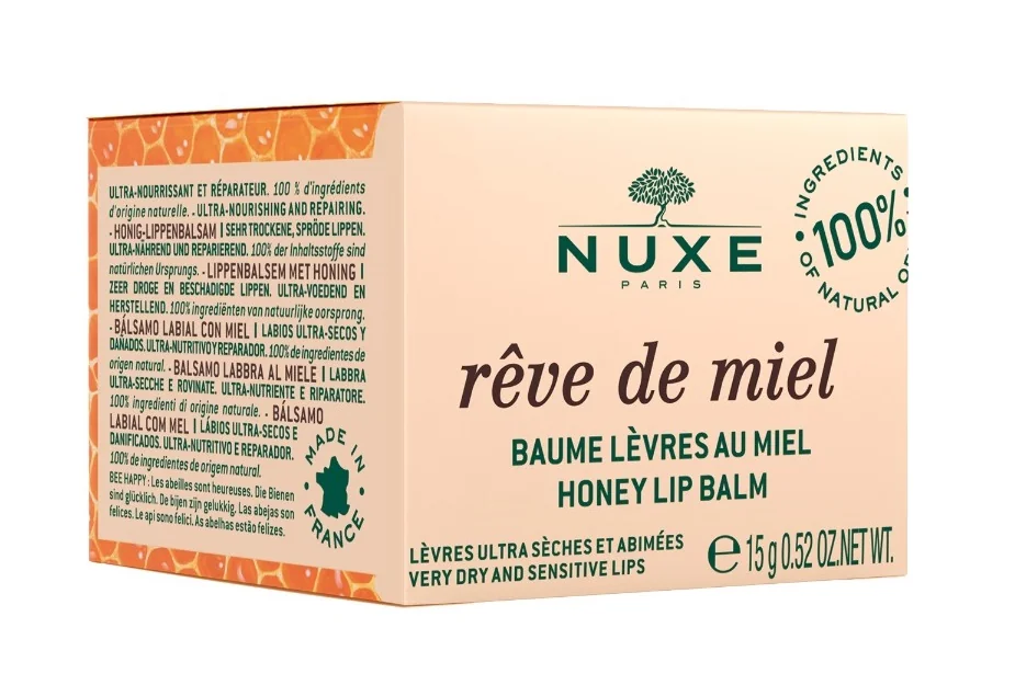 Balsam de buze intens hidratant pentru buze foarte uscate si crapate Reve de Miel, 15g, Nuxe 