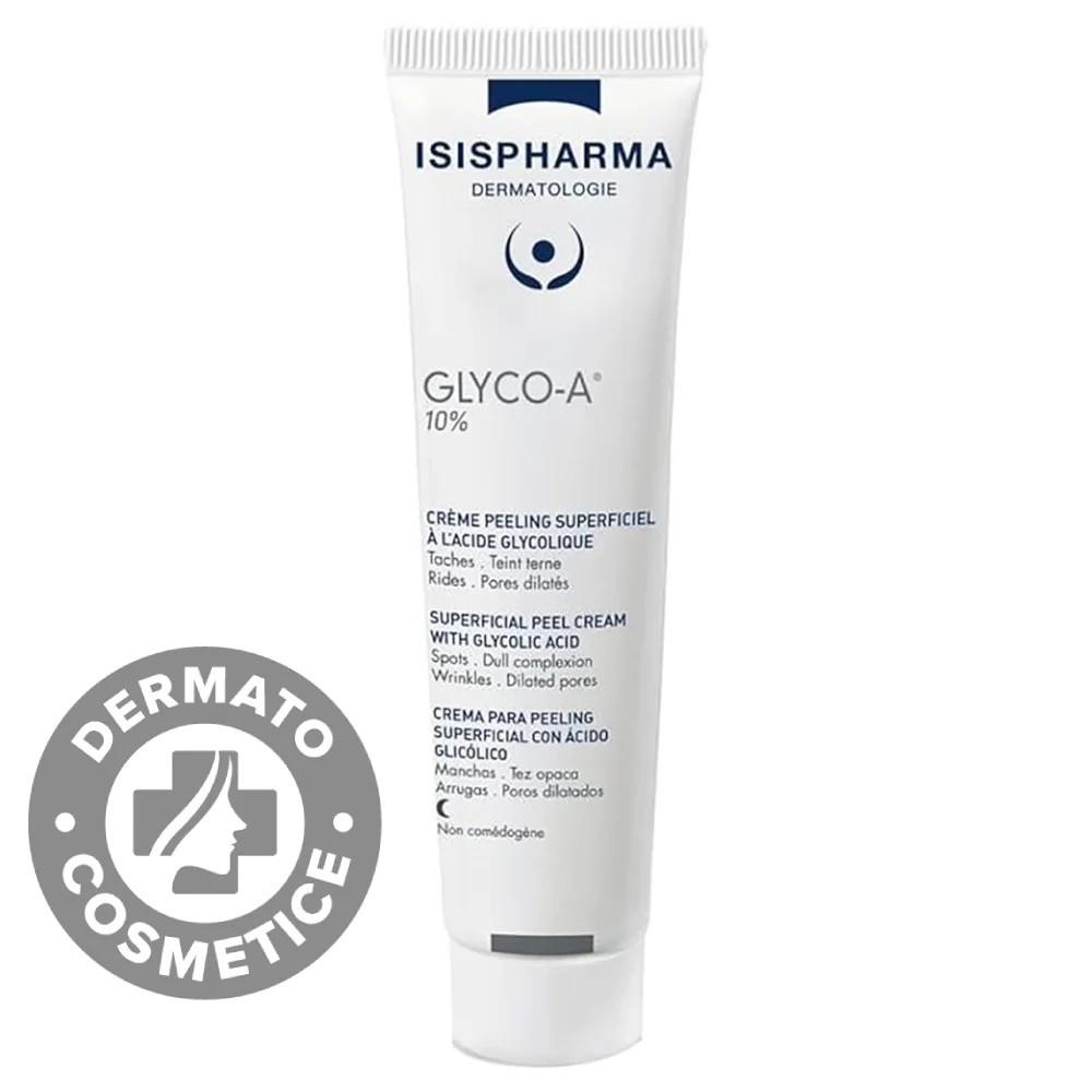 Crema de noapte cu acid glicolic 10% Glyco-A Medium Peeling, 30ml, Isis Pharma