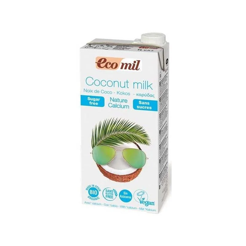 Bautura vegetala din cocos cu calciu si fara zahar, 1l, Nutriops