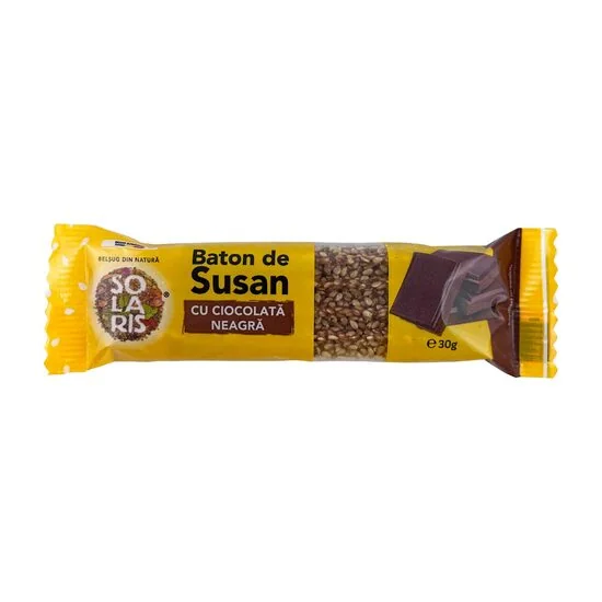 Baton de susan cu ciocolata neagra, 30g, Solaris