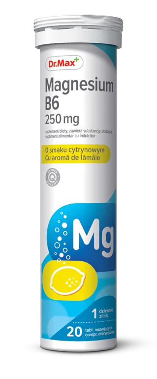 Dr. Max Magnesium B6 250mg, 20 comprimate efervescente