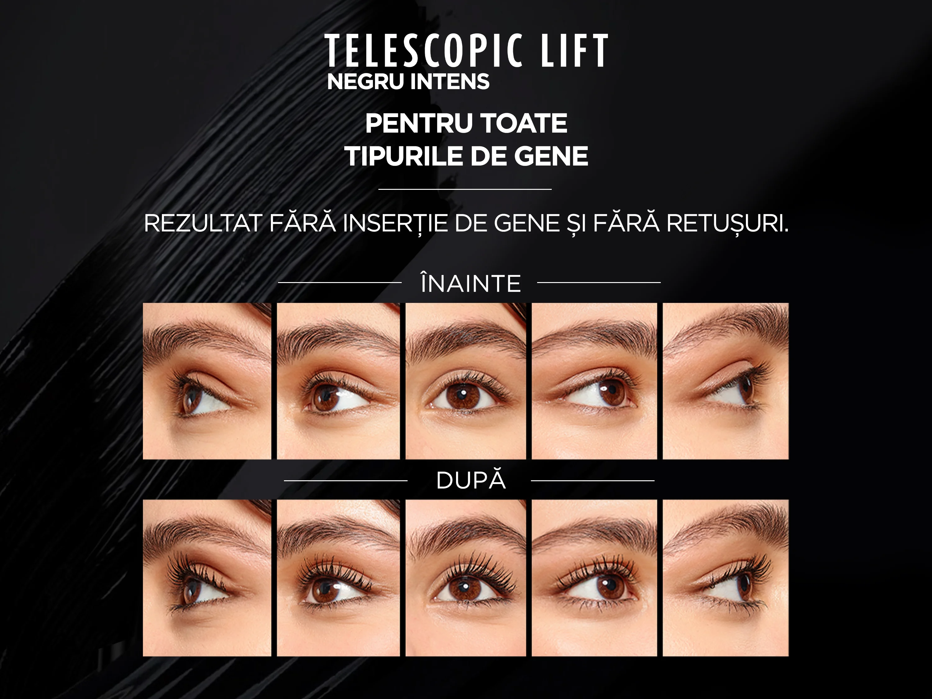 Mascara Telescopic Lift Extra Black pentru toate tipurile de gene