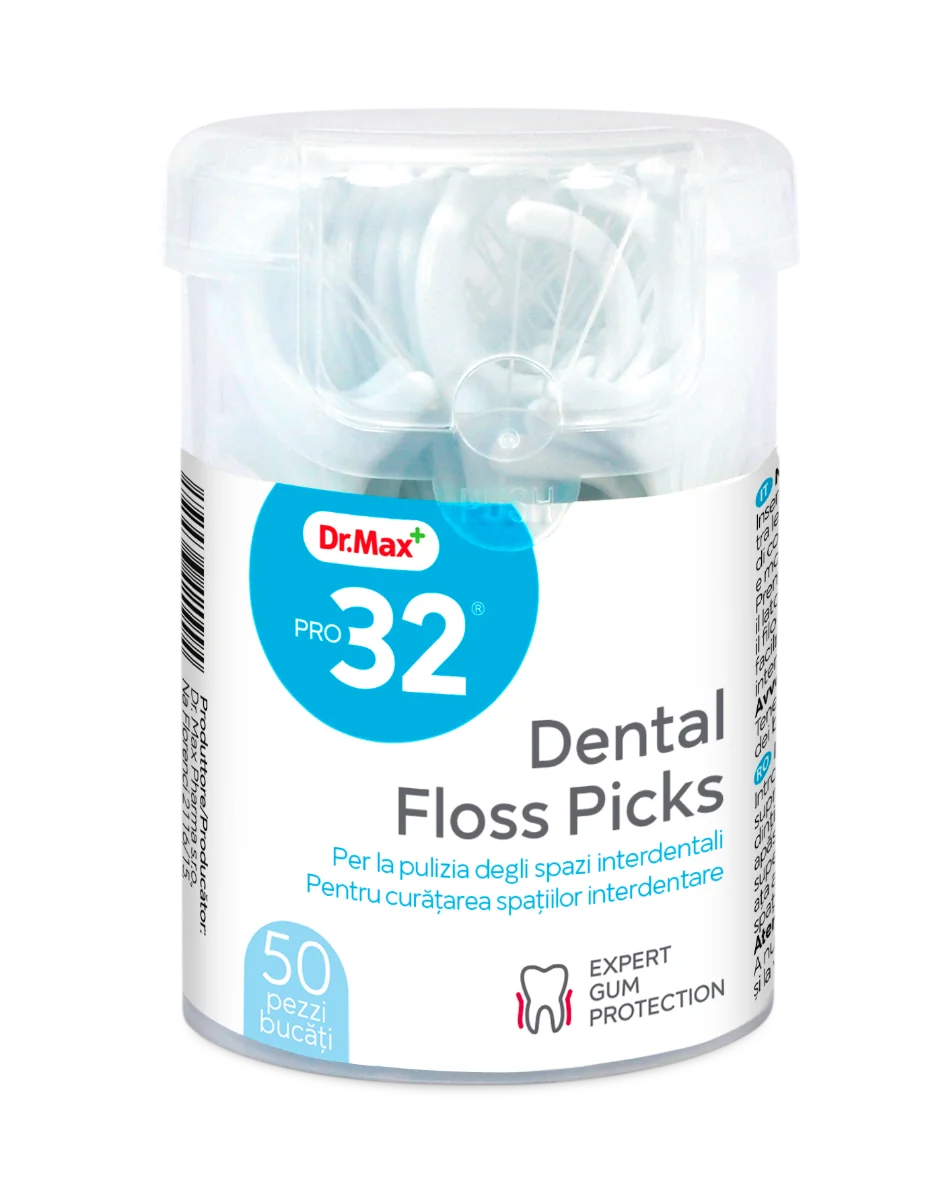 Pro32 Ata dentara cu scobitoare Floss Pick, 50 bucati