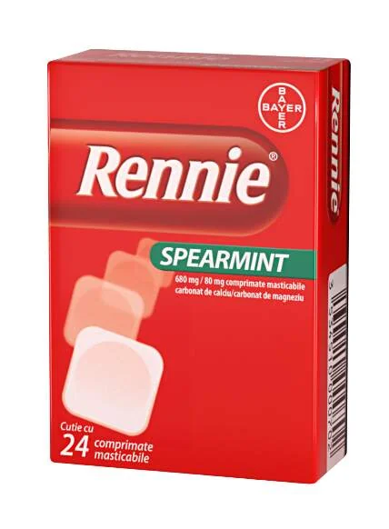 Rennie Spearmint, 24 comprimate, Bayer