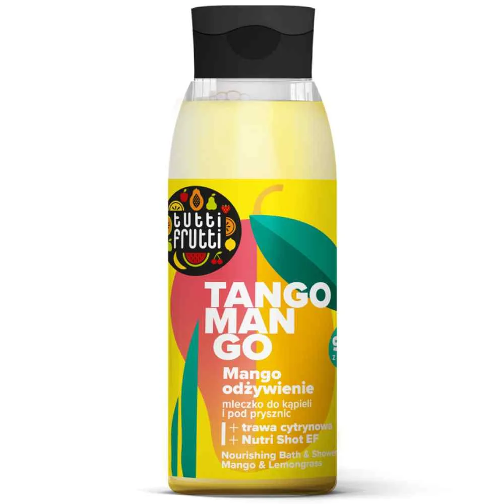 Lapte hranitor de baie cu mango si lemongrass Tutti Frutti, 400ml, Farmona