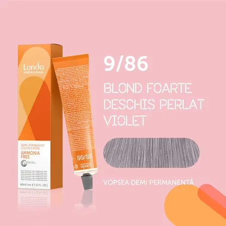 Vopsea de par demi permanenta fara amoniac 9/86, 60ml, Londa Professional 