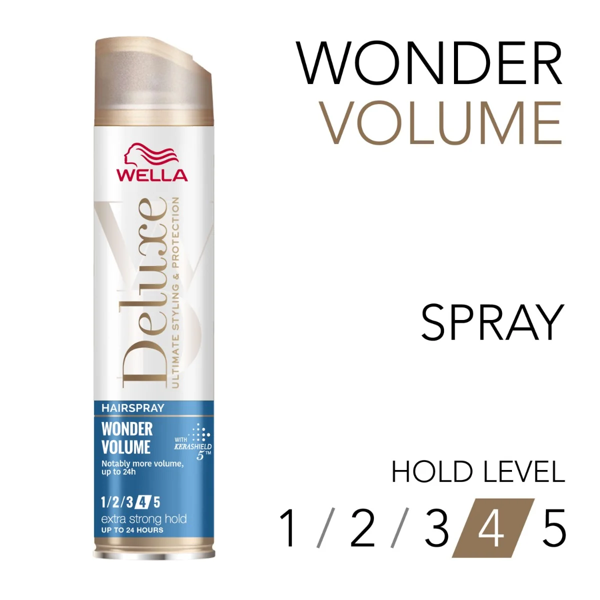 Fixativ pentru par cu fixare extra puternica Wonder Volume Wella Deluxe, 250ml, Wella 