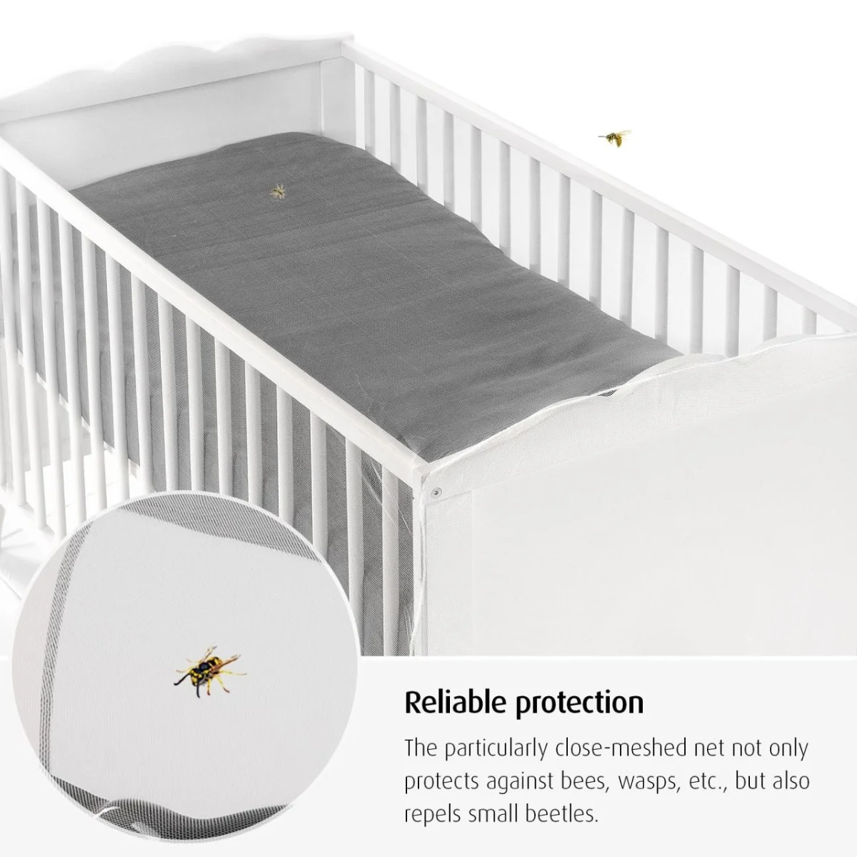 Protectie impotriva insectelor pentru patuturi de copii 71558, 1 bucata, Reer 