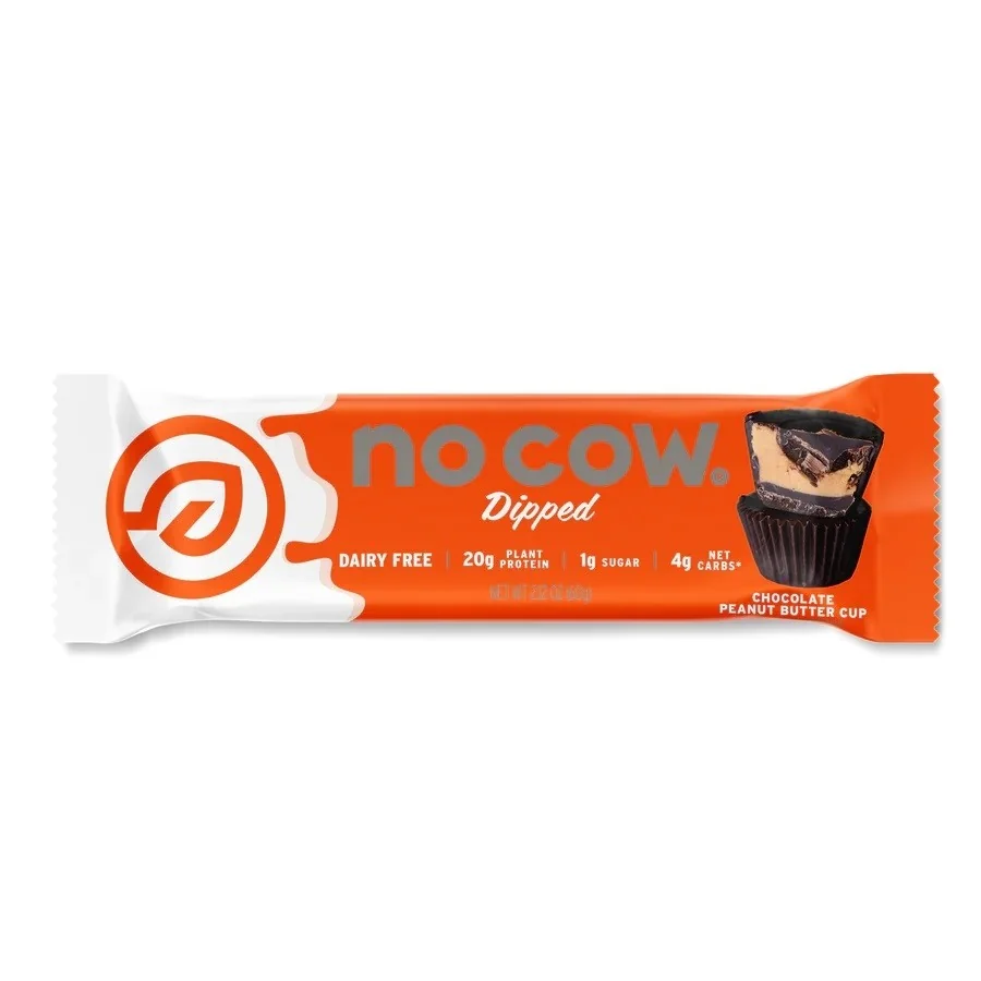 Baton proteic cu aroma de ciocolata si unt de arahide, 60g, No Cow