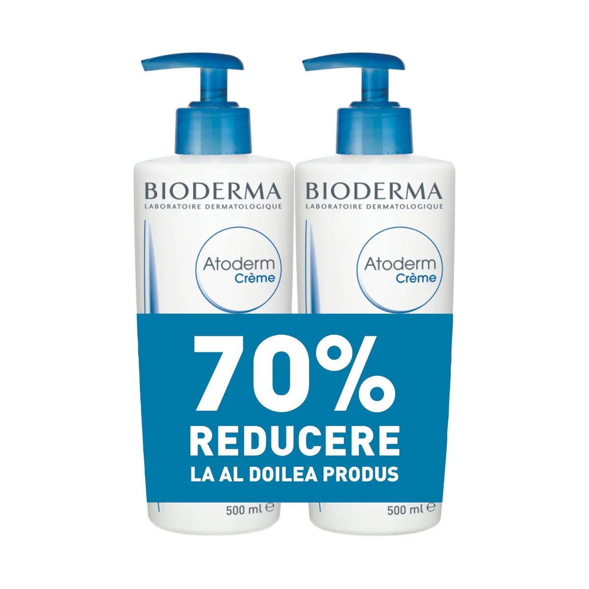 Pachet Crema parfumata Atoderma 1+ 1 (-70% la al II-lea), 500ml+500ml, Bioderma