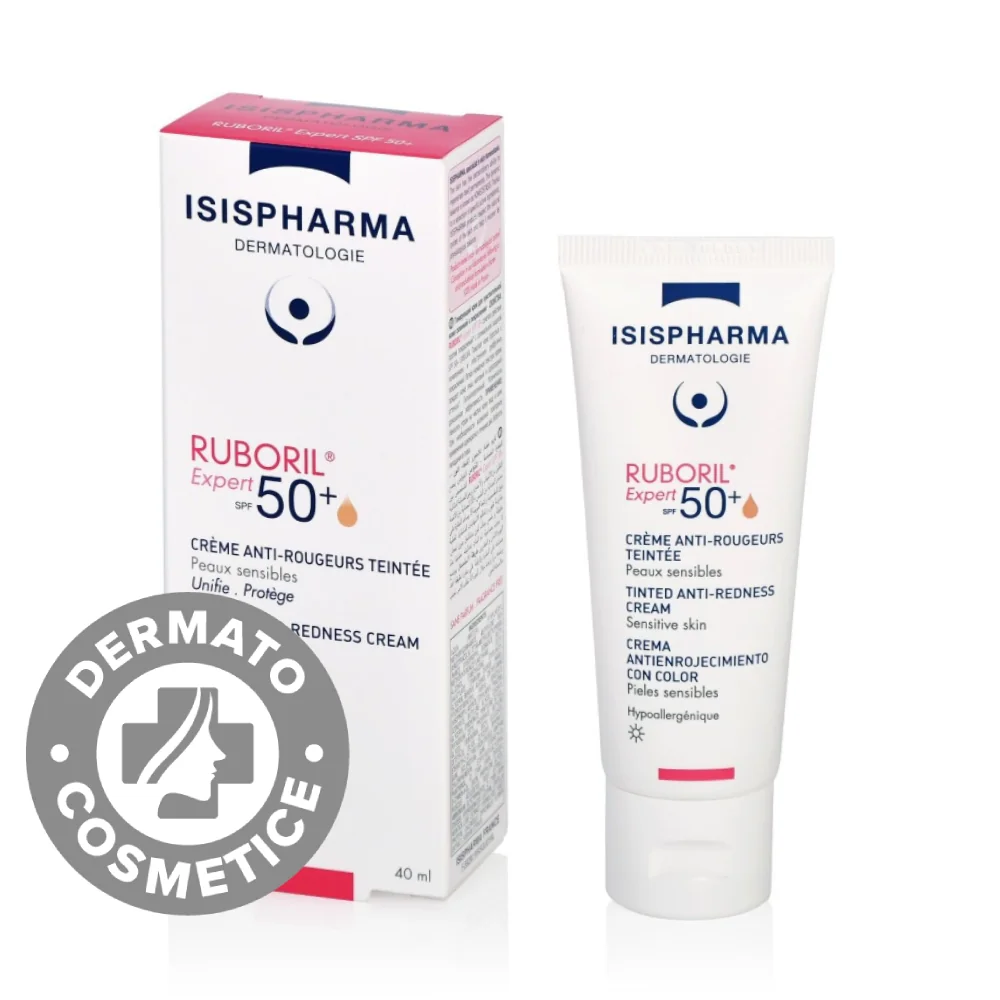 Crema colorata Ruboril 50+ Expert SPF 50, 40ml, Isis Pharma 