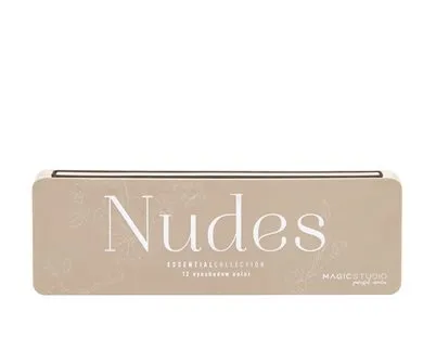 Fard de pleoape Nudes Tin Box cu 12 culori 25558, 12 x 1.2g, Magic Studio 