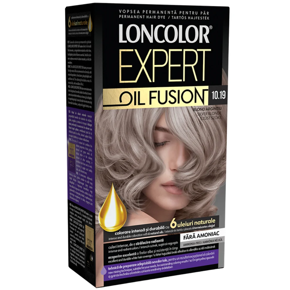 Vopsea de par permanenta Expert Oil Fusion Nr. 10.19, 115ml, Loncolor