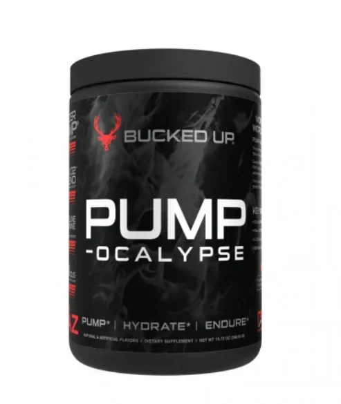 Pre-workout cu aroma de zmeura albastra Pump-Ocalypse Blood Raz, 388.95g, Bucked Up®