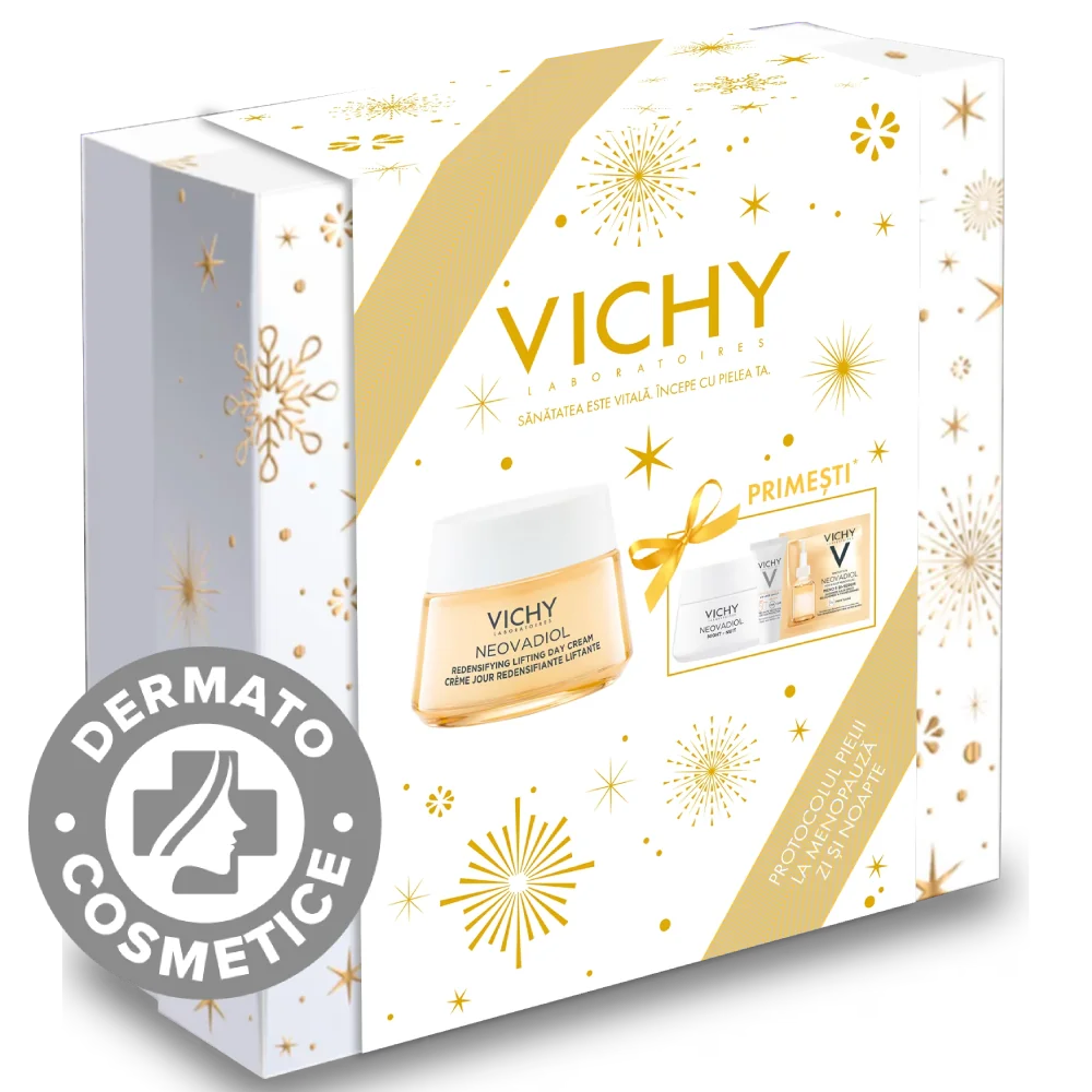 Pachet XMAS 2023 Neovadiol Peri-Menopauza Crema de zi ten uscat 50ml + Cadou Crema de noapte 15ml, Vichy