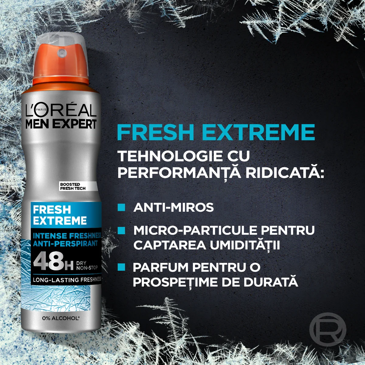 Antiperspirant spray Men Expert Fresh Extreme, 150ml, L'oreal Paris 