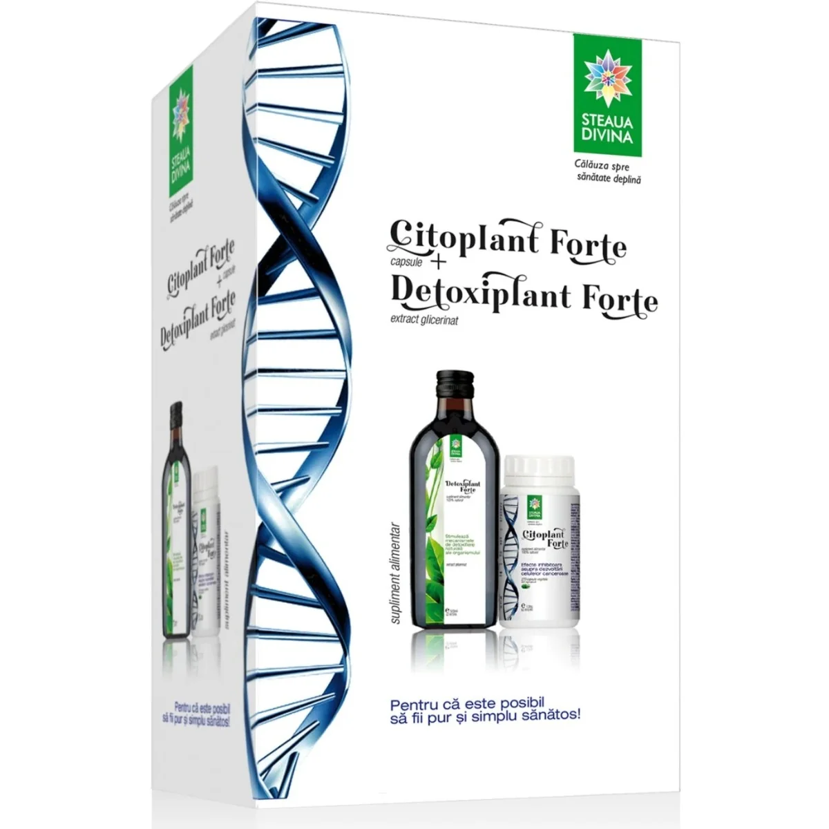 Pachet Citoplant forte 500ml + Detoxifiant forte 270 capsule, Steaua Divina