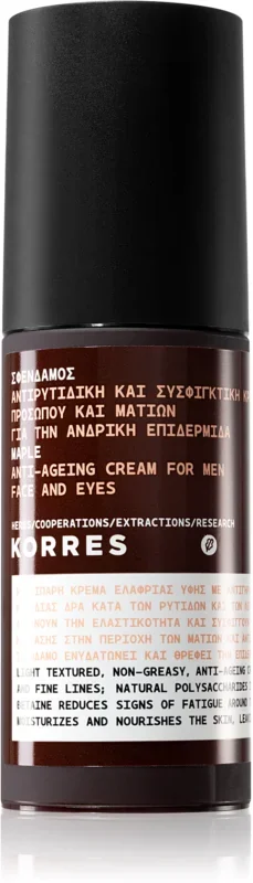 Crema pentru fata si ochi anti-age pentru barbati Maple, 50ml, Korres