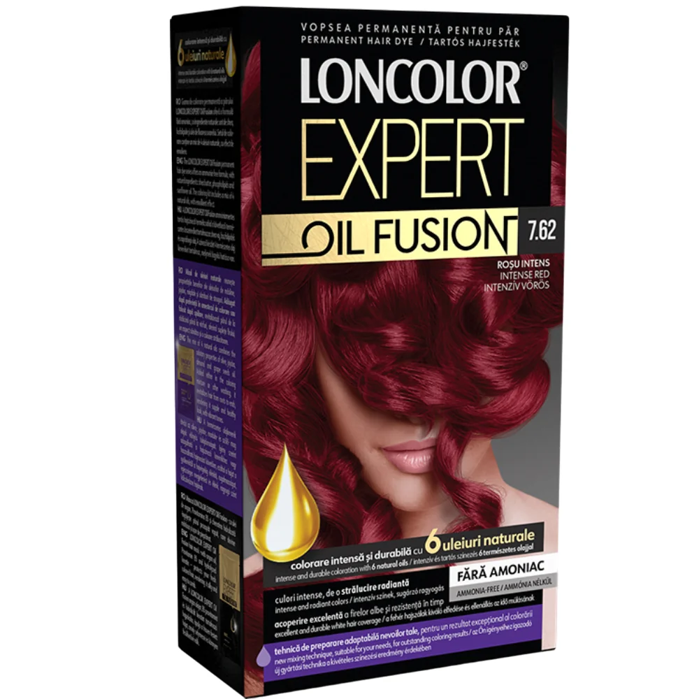 Vopsea de par permanenta Expert Oil Fusion Nr 7.62, 115ml, Loncolor