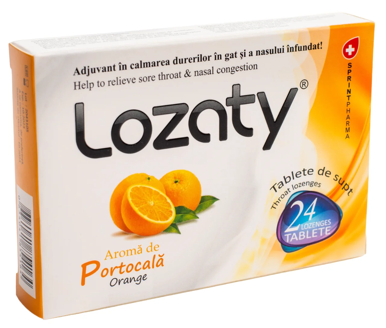 Supliment alimentar cu aroma de portocale Lozaty, 24 tablete, Sprint Pharma