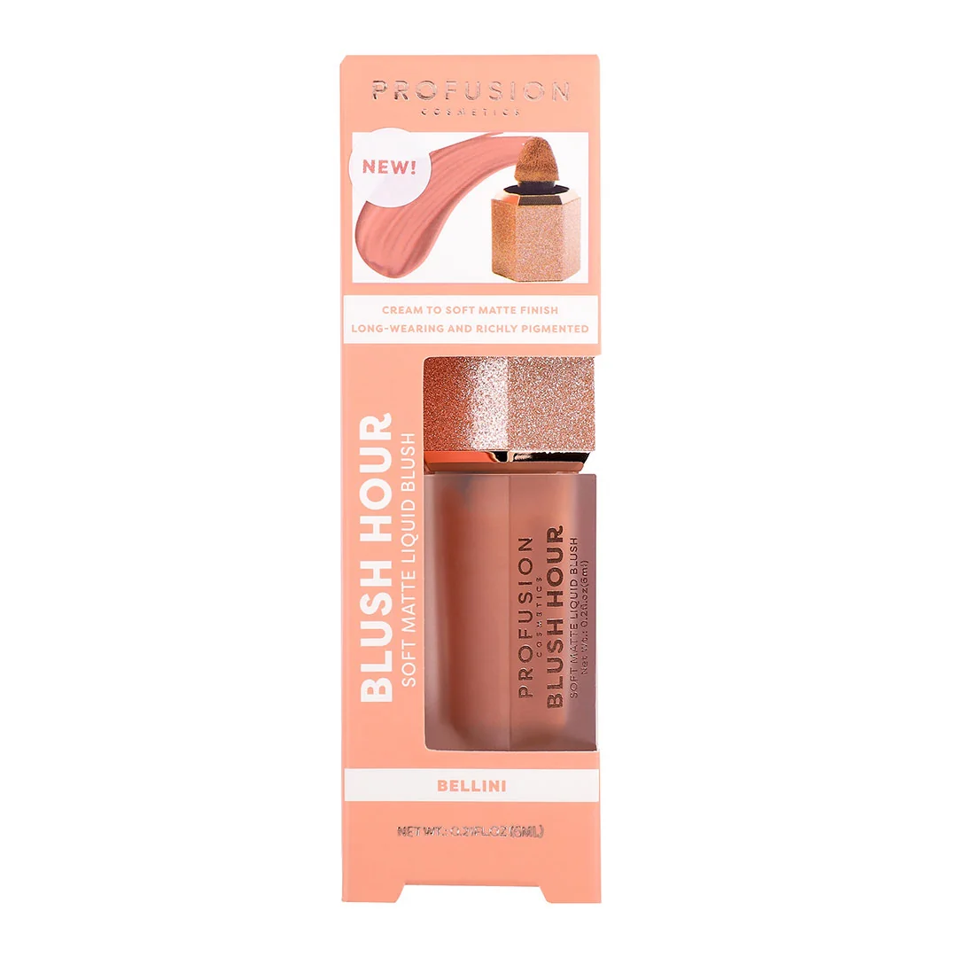 Blush lichid mat delicat Blush Hour Bellini, 6ml, Profusion Cosmetics 