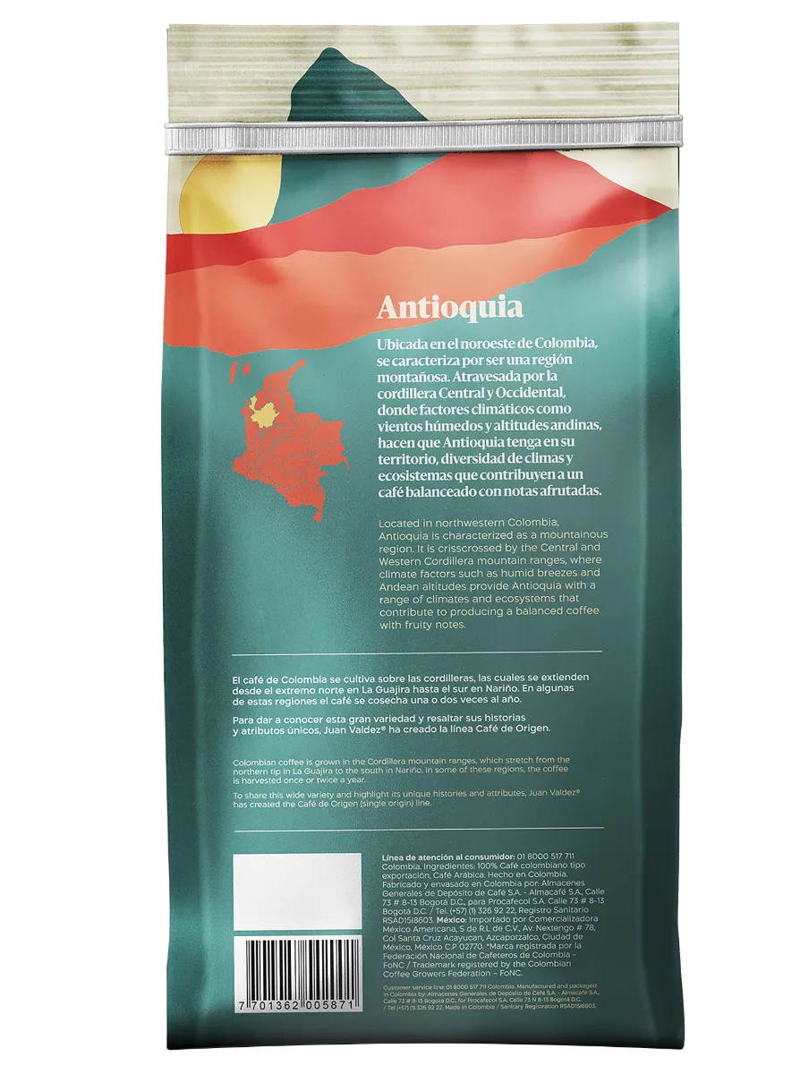 Cafea boabe Origine Antioquia, 454g, Juan Valdez 