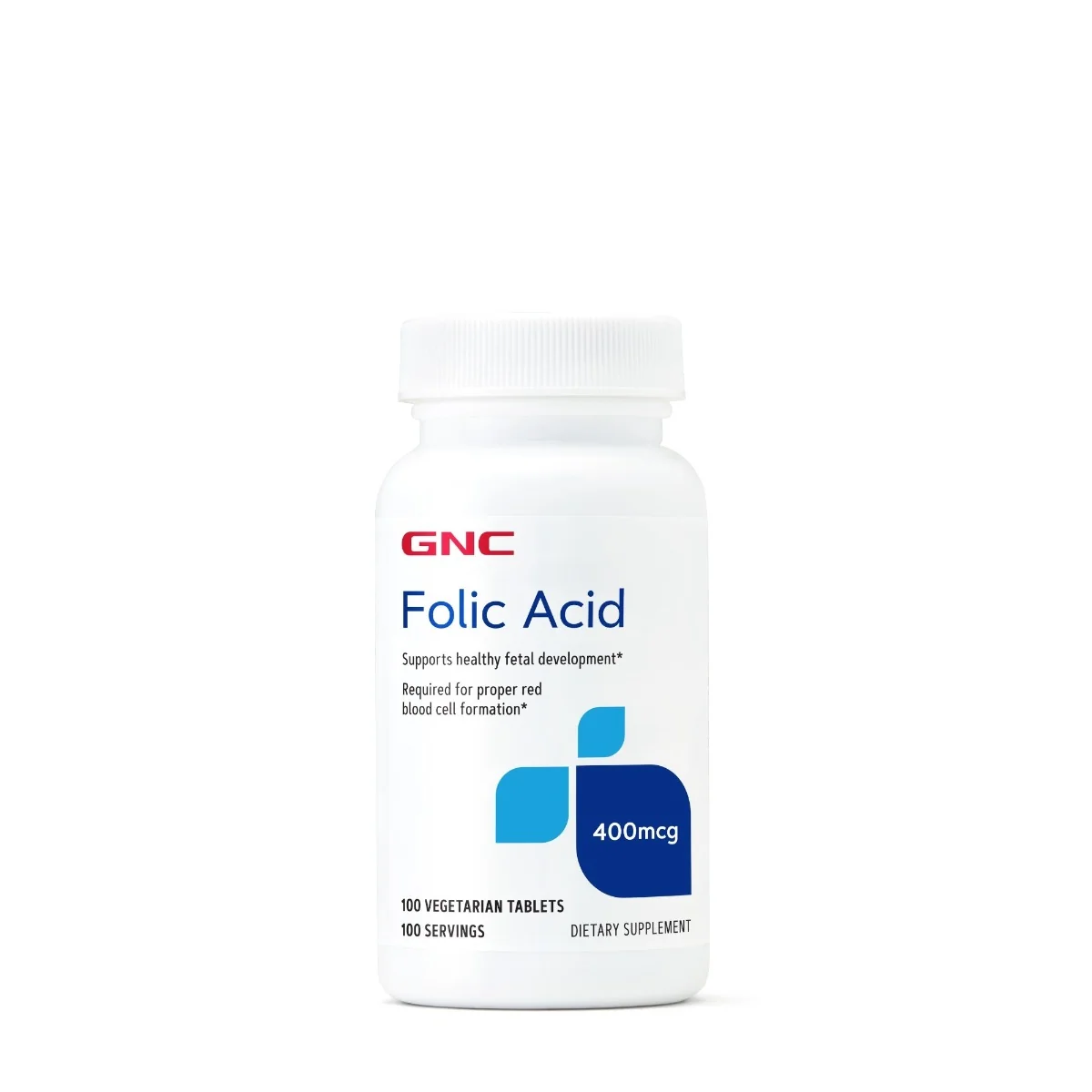 Acid Folic 400mcg, 100 tablete, GNC