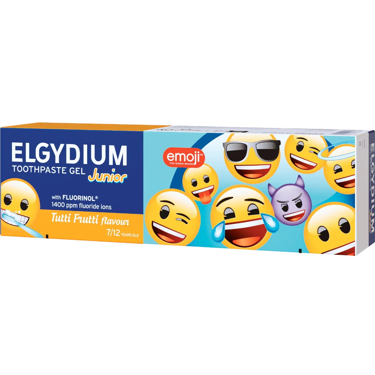 Pasta de dinti cu aroma tutti frutti Emoji pentru 7-12 ani, 50ml, Elgydium