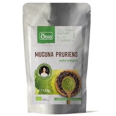 Mucuna pruriens pulbere bio, 125g, Obio