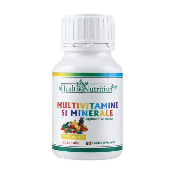 Multivitamine si Minerale 100% naturale, 120 capsule, Health Nutrition