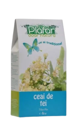 Ceai din flori de tei argintiu, 50g, Plafar