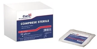 Comprese sterile, 10x10 cm, Cara